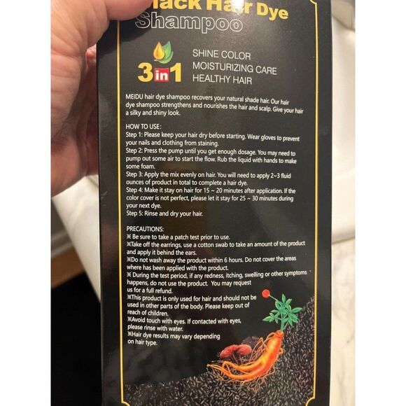 Hair Dye Shampoo 3 in 1 for Gray Hair - Picture 5 of 5